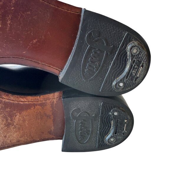 JUSTIN Cora Roper Womens 5.5B Black Leather Western Boots 10" Shaft Rubber Sole - Picture 7 of 16